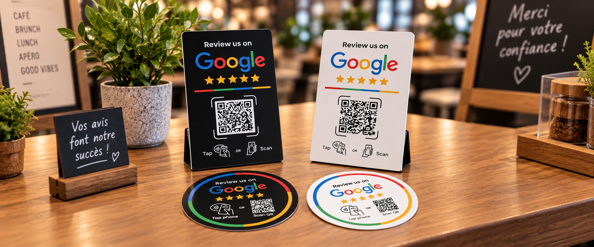 Commerces et artisans à Neuchâtel : nous venons installer votre plaque avis Google connectée (NFC & QR)