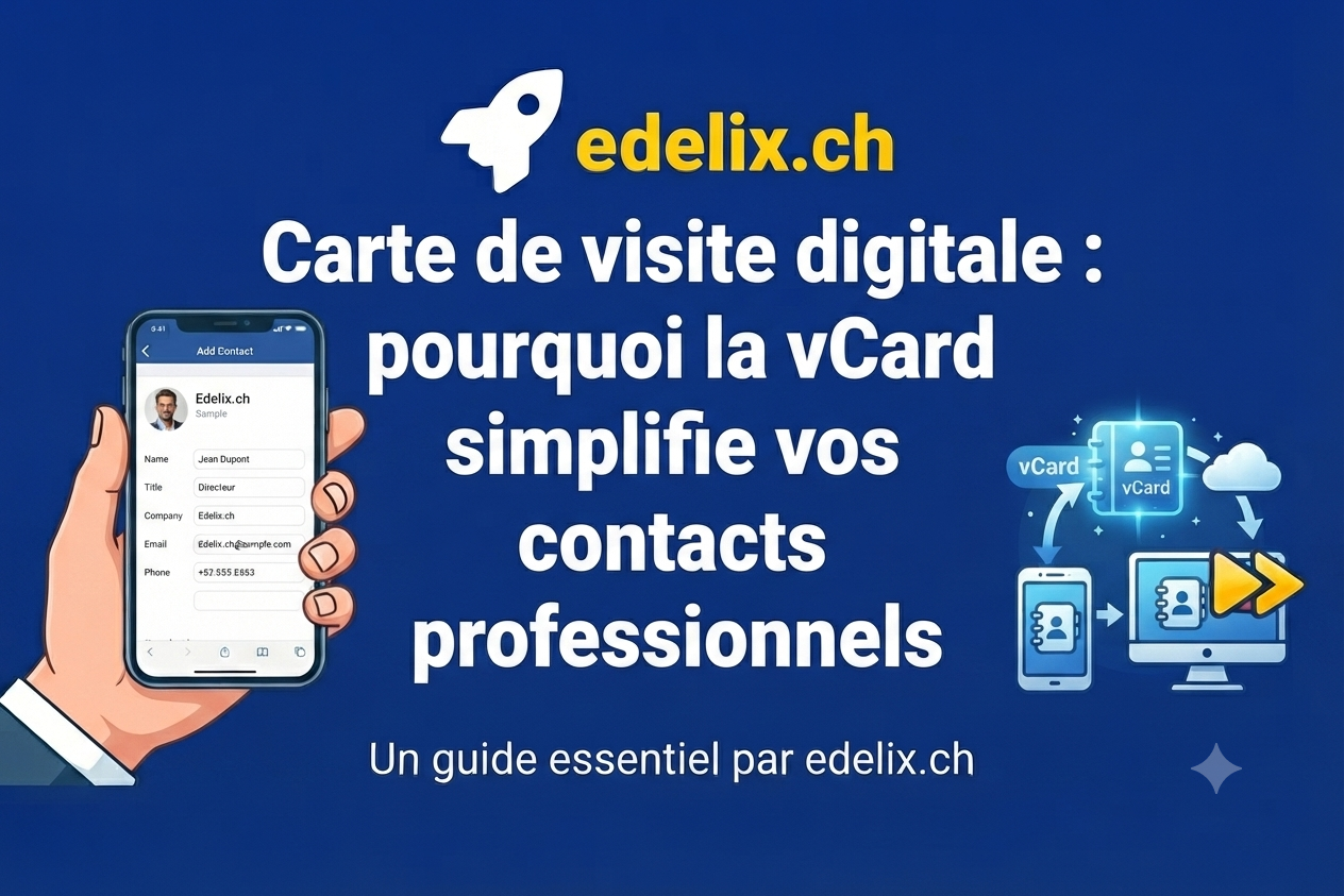 Carte de visite digitale vCard avec QR Code et NFC